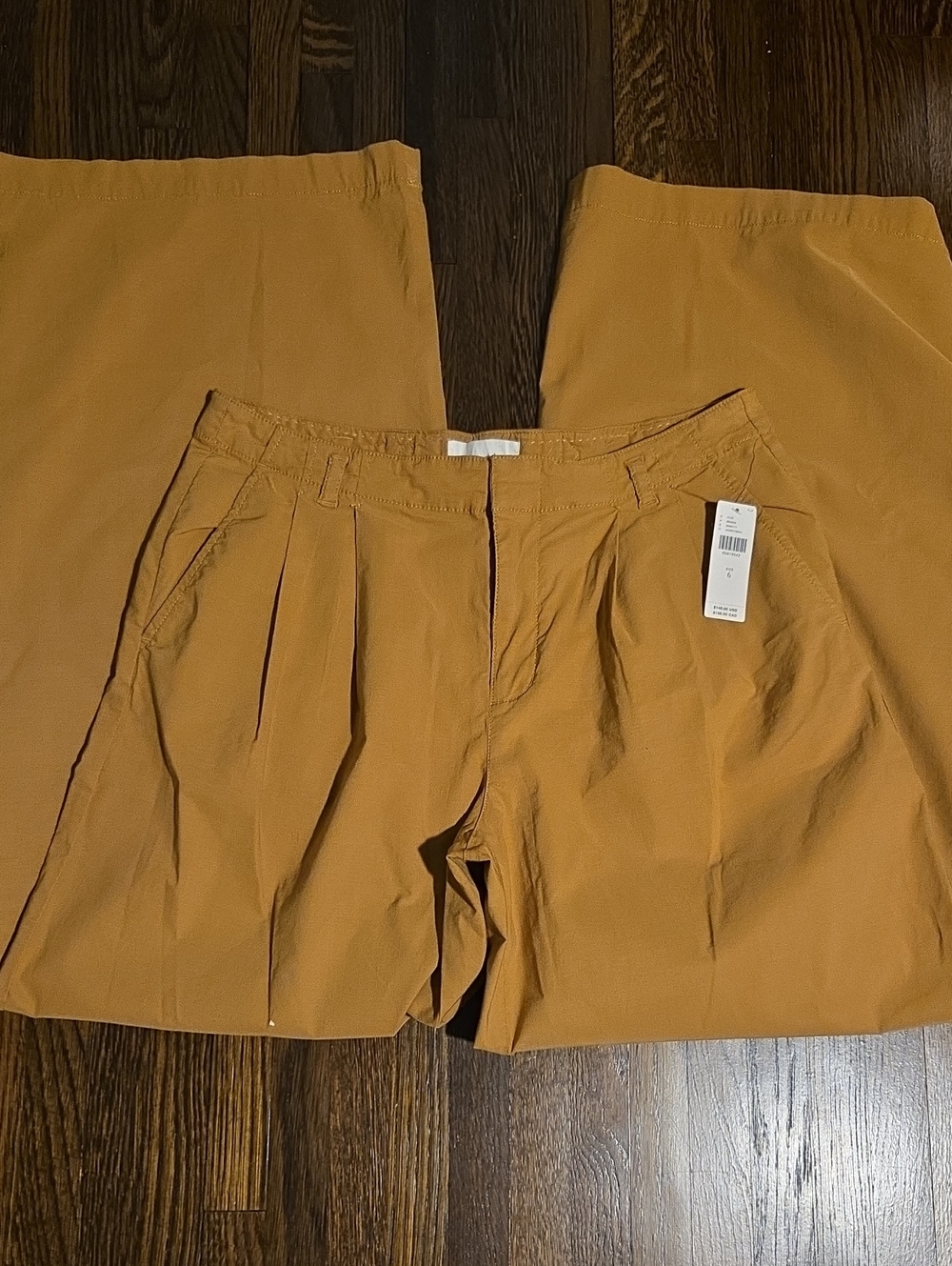 WoMen's Casual Pleated Chinos - Honey Brown